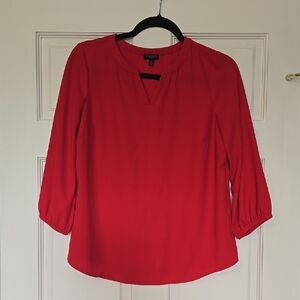 Talbots Vibrant Red Blouse